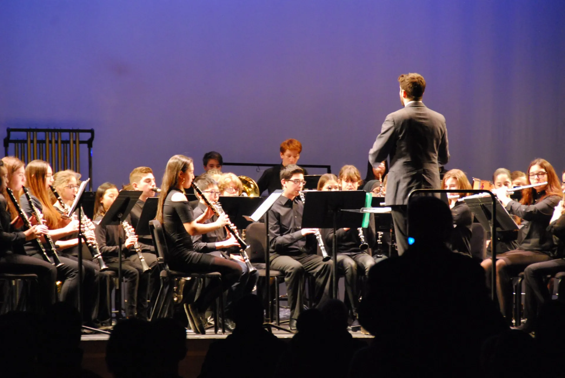 Wind Ensemble plays onstage at Festival of Winds.