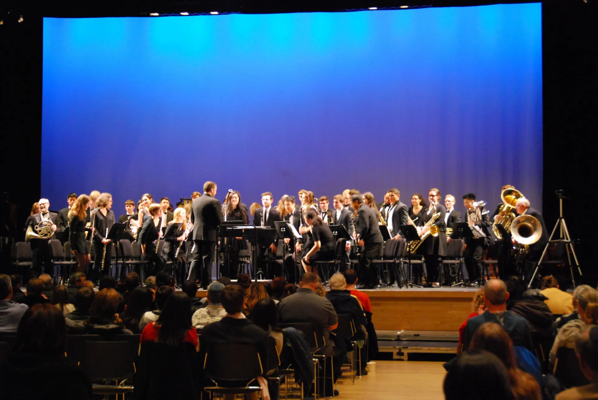 Wind Ensemble plays onstage at Festival of Winds.