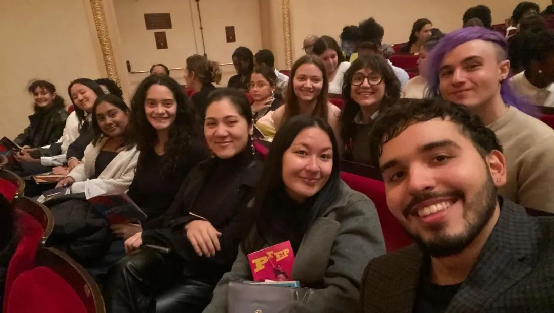 Wind Ensemble members are enjoying themselves at a Carnegie Hall outing.