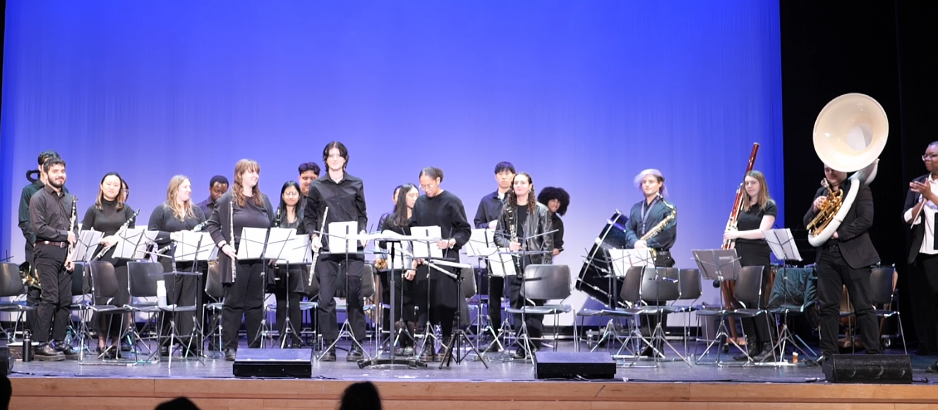 A massed band performance at 2024 Festival of Winds